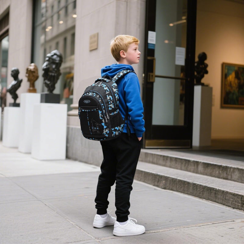 goldwheat School Backpack for Boys Cool Camouflage Bookbags with Lunch Box Pencil Case 3pcs for Middle School - Image 3